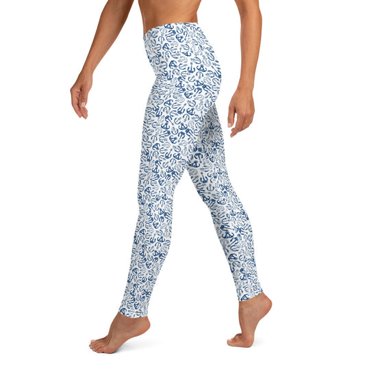 Anchors All Around Printed Yoga Leggings