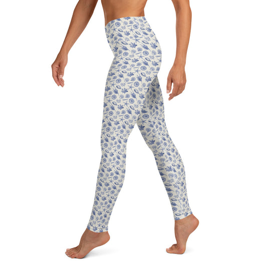 Sea Shell Printed Yoga Leggings