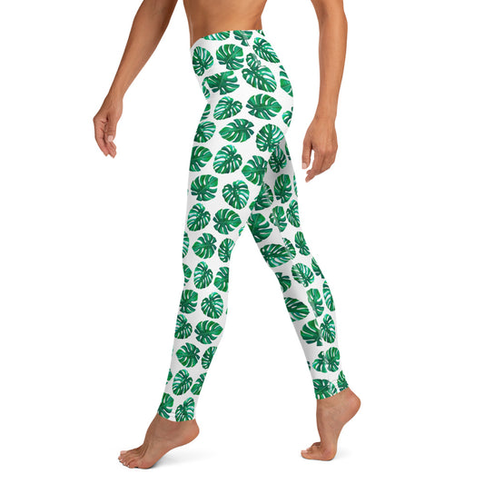 Tropical Foliage Printed Yoga Leggings