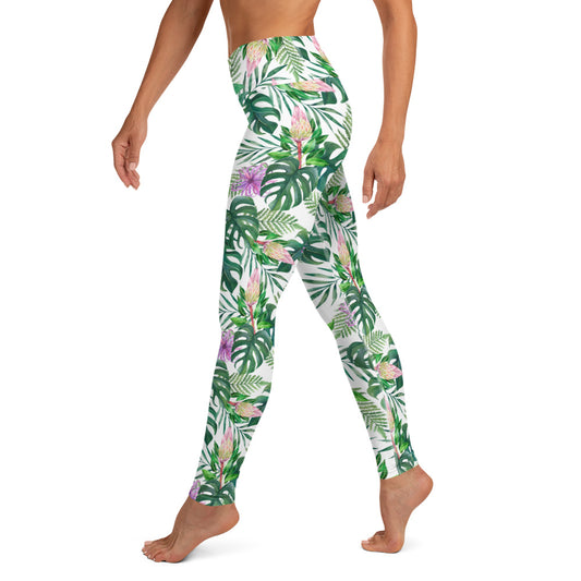 Tropical Floral Printed Yoga Leggings