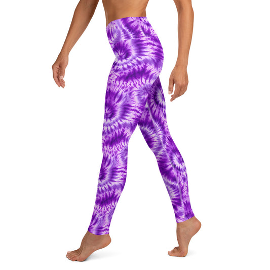 Purple Tie Dye Yoga Leggings