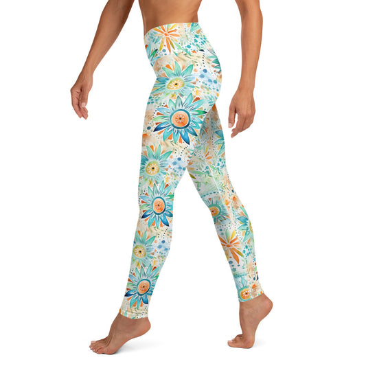 Flower Flash Printed Yoga Leggings