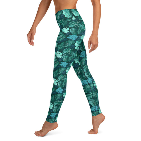 Tropical Greens Yoga Leggings