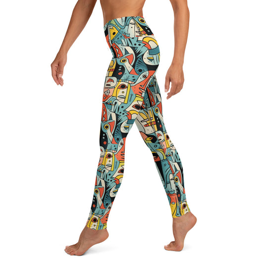 Pop Art Geometric Printed Yoga Leggings