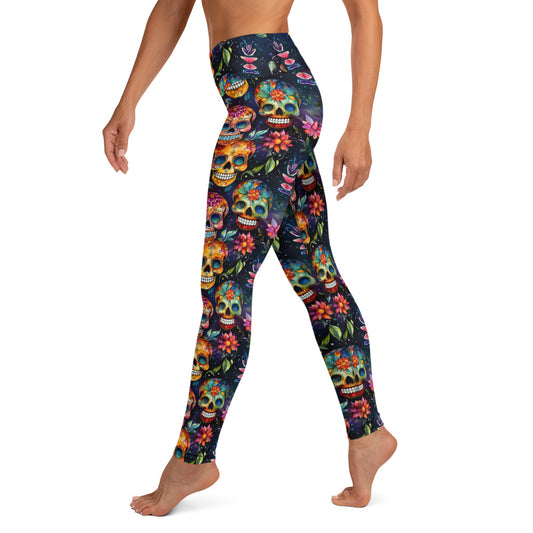 Sugar Skulls Yoga Leggings