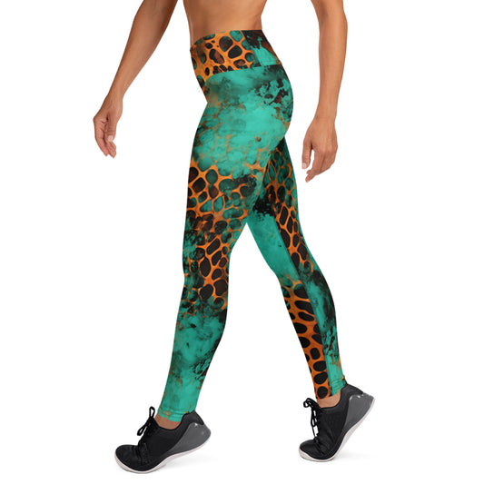 Rustic Leopard Print Yoga Leggings