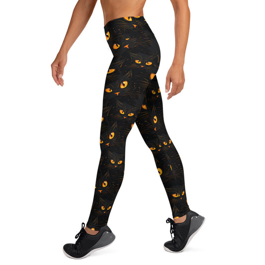 Spooky Cat Eyes Yoga Leggings