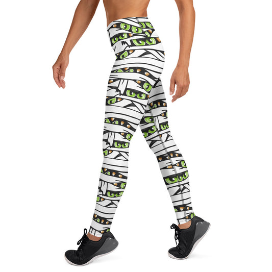 Spooky Eyes Mummy Yoga Leggings