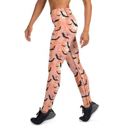 Spooky Bats Halloween Yoga Leggings