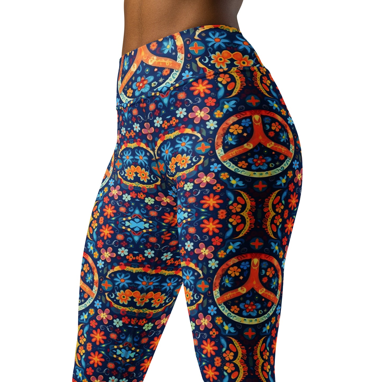 Peace Love Be Hippie Yoga Leggings