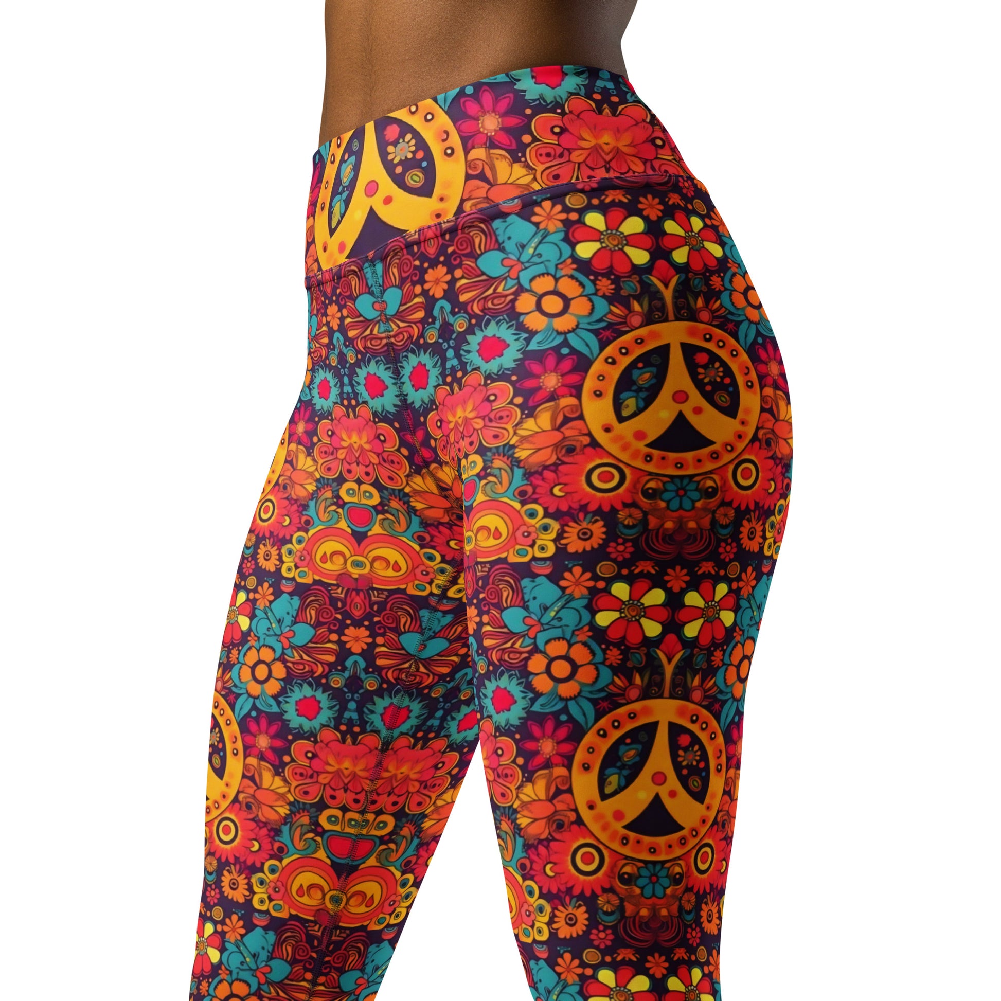 Peace & Be Hippie Yoga Leggings