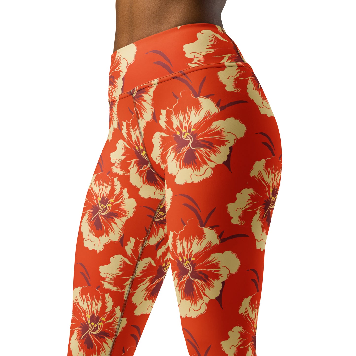 Hibiscus Sunset Yoga Leggings