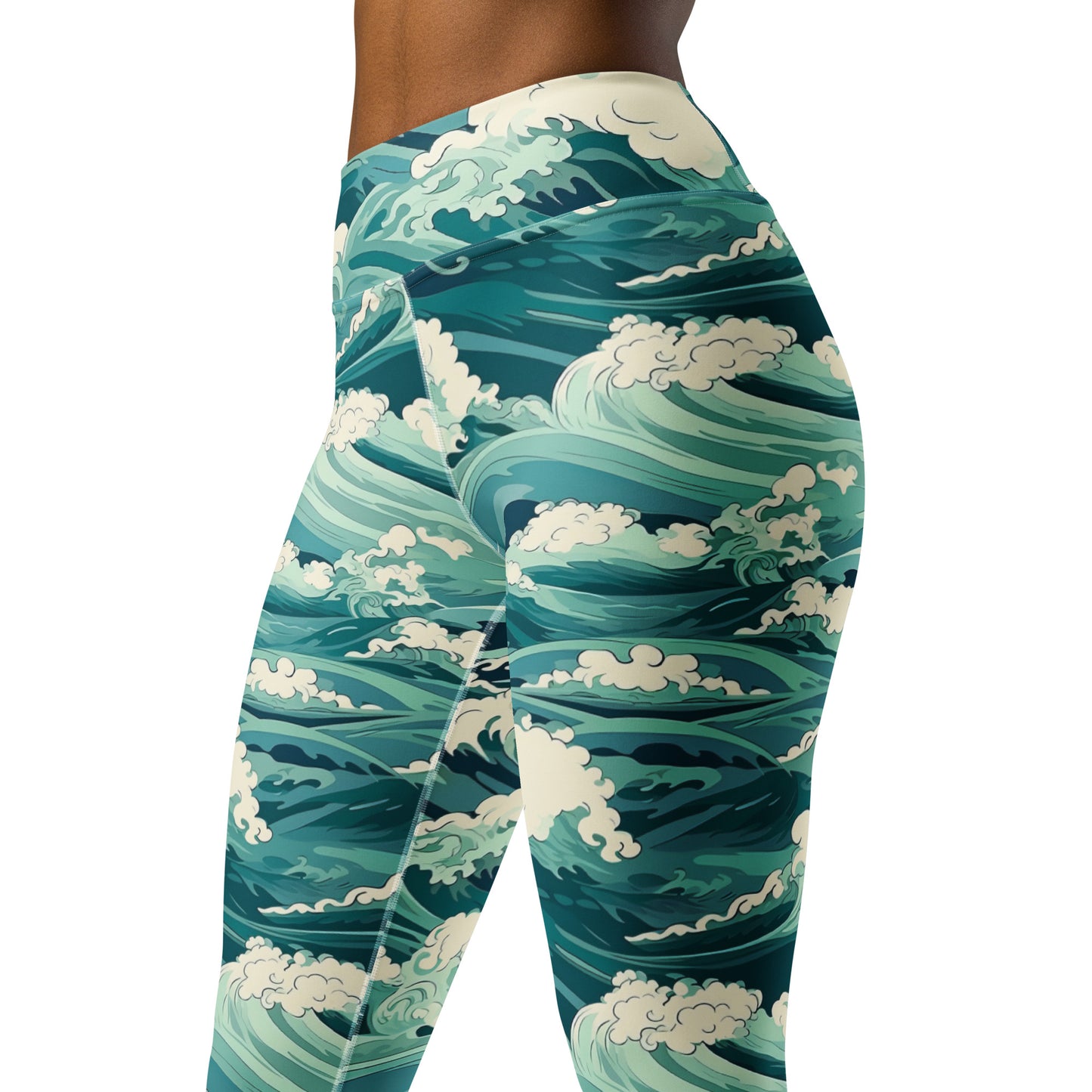 Waves Are Calling Me Yoga Leggings