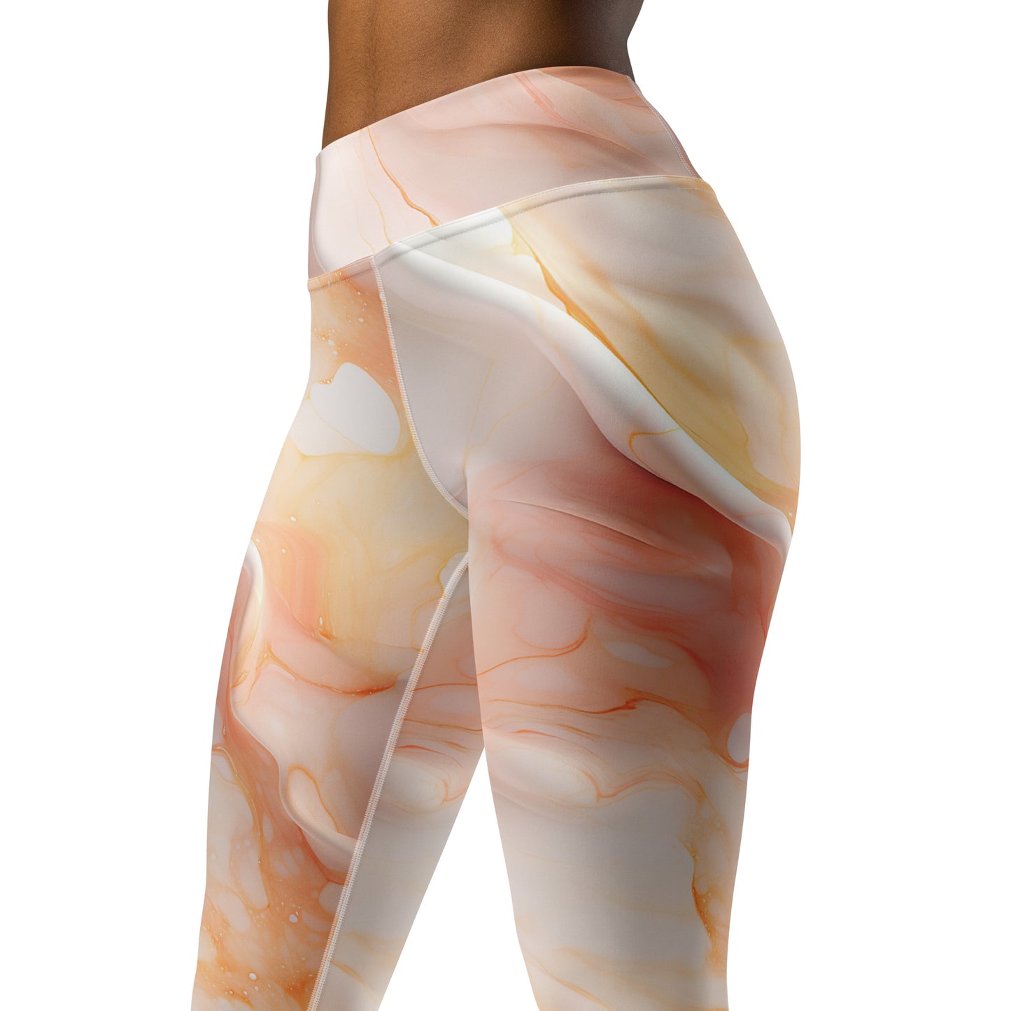 Pink Marble Yoga Leggings