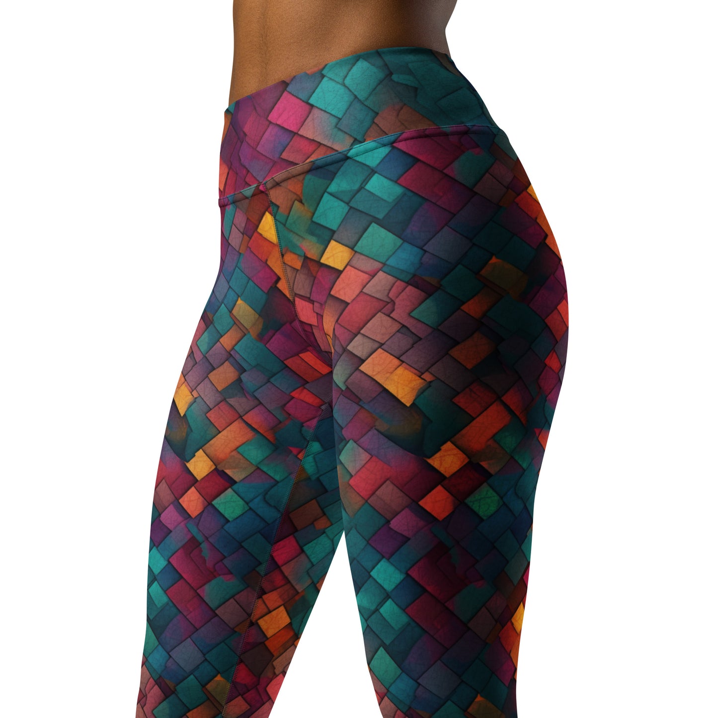 Colorful Geometric Pattern Yoga Leggings