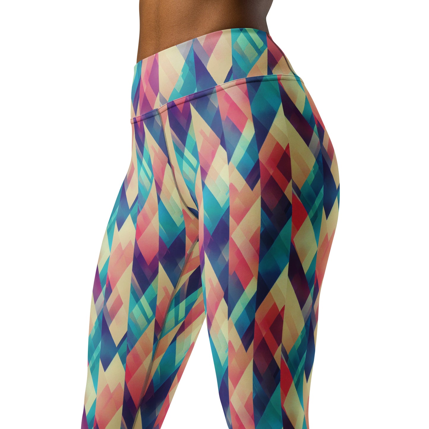 Colorful Geometric Pattern Yoga Leggings