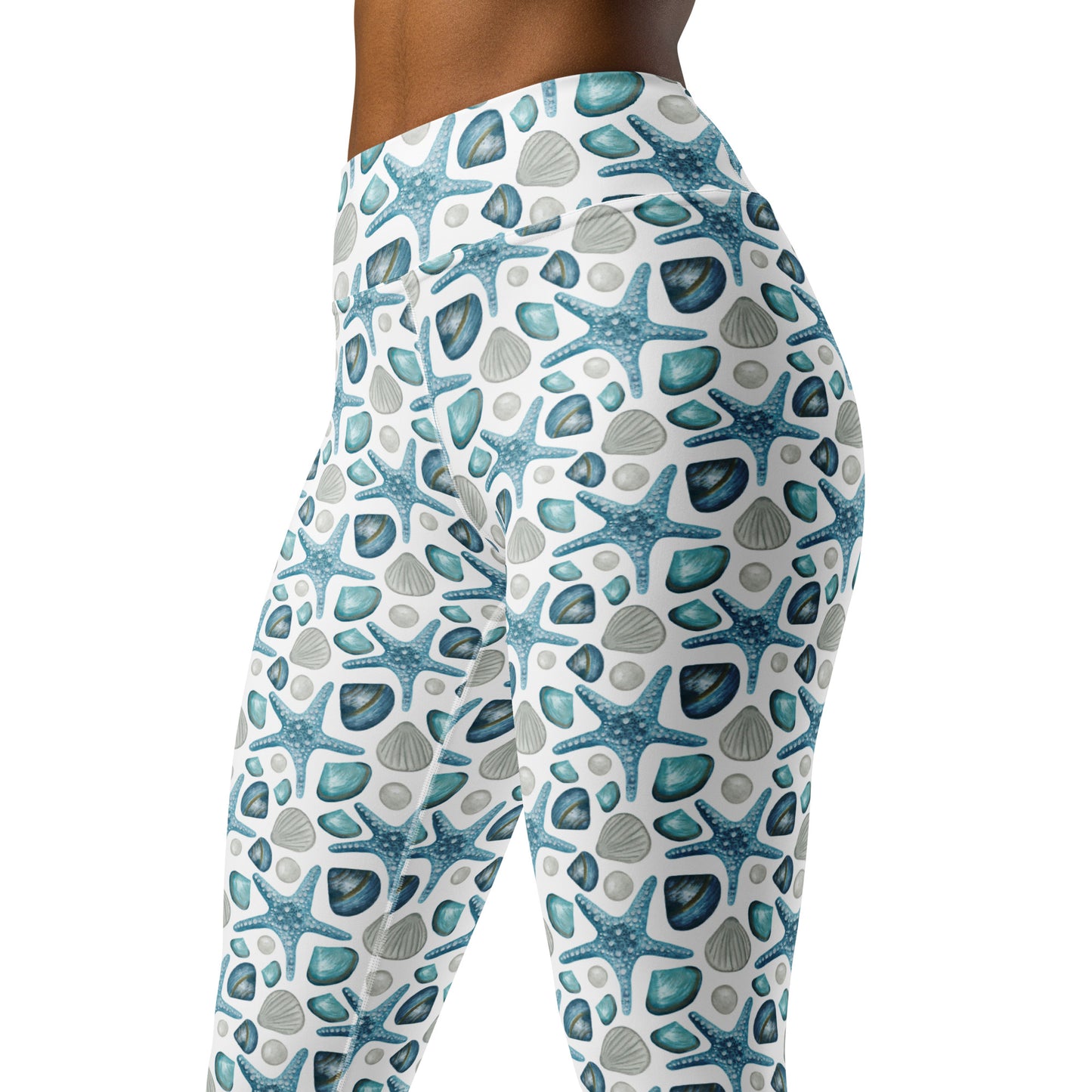 Star Fish Tropical Vibes Printed Yoga Leggings