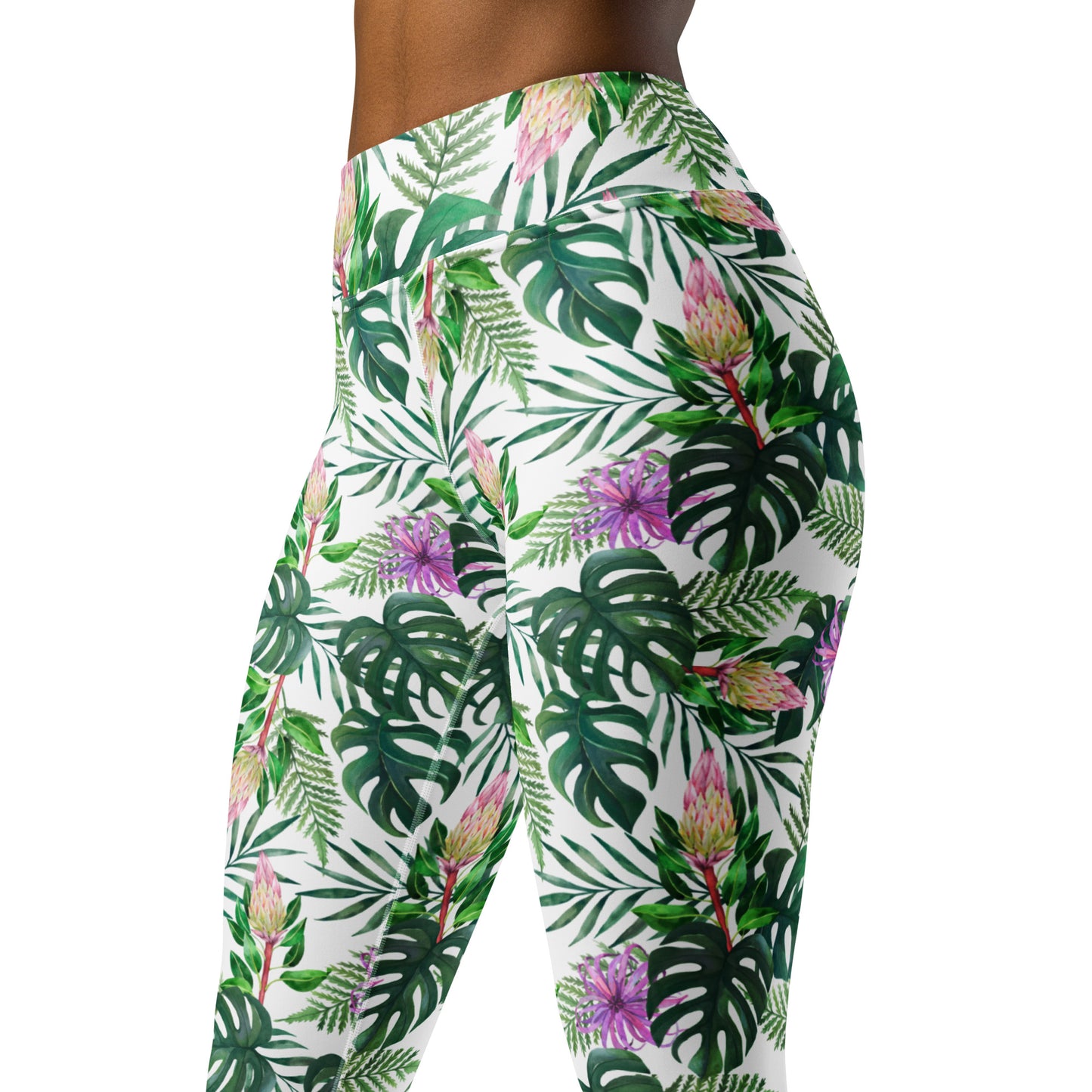 Tropical Floral Printed Yoga Leggings