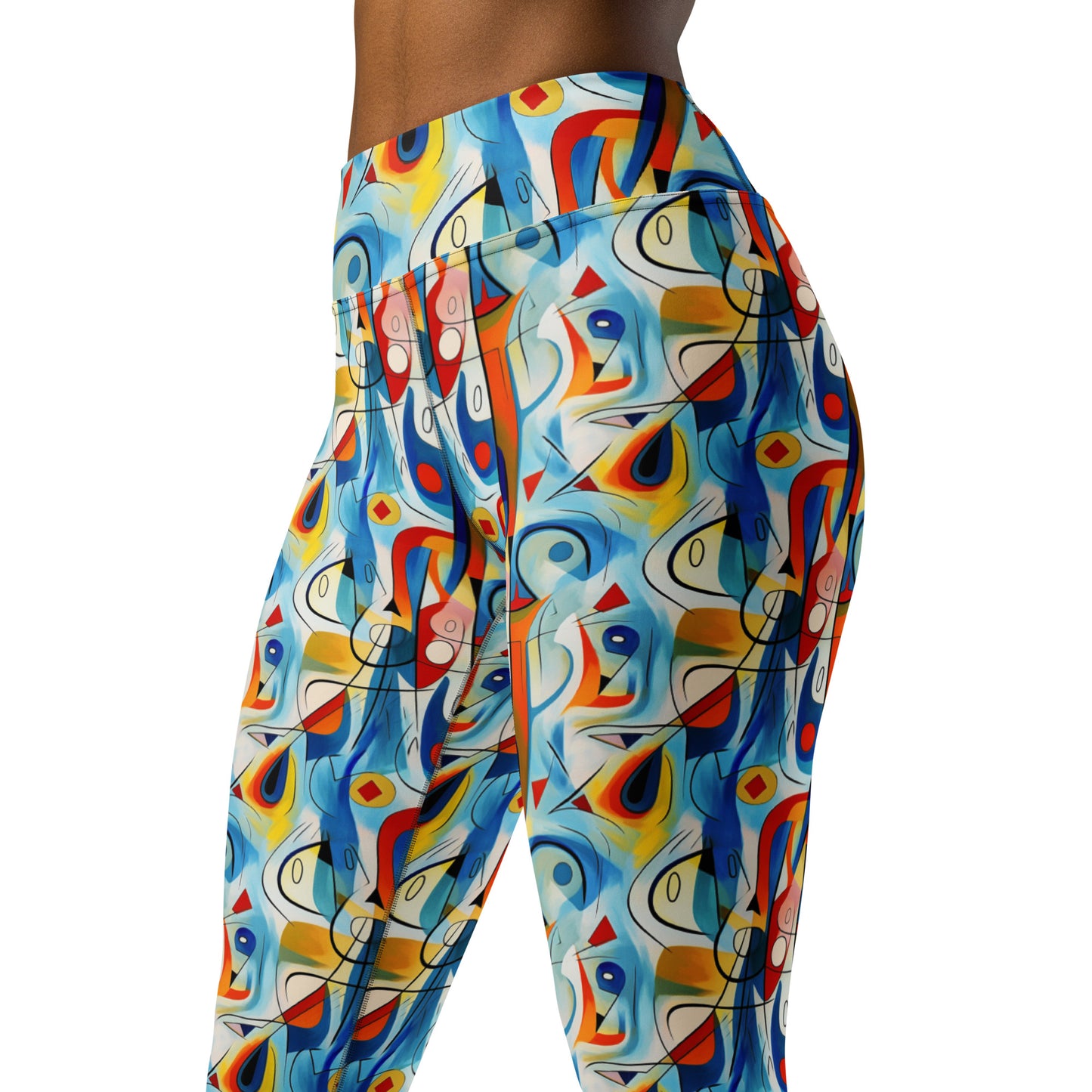 Geometric Pop Culture Pattern Printed Yoga Leggings