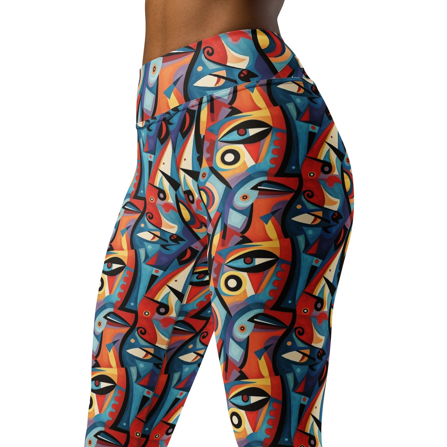 Pop Culture Geometric Pattern Yoga Leggings