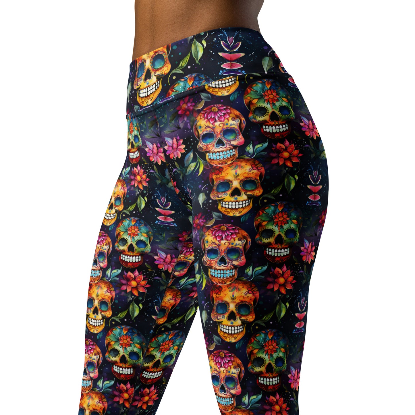 Sugar Skulls Yoga Leggings