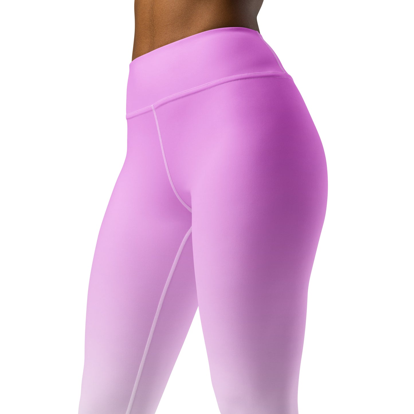 Ombre Pink to White Yoga Leggings