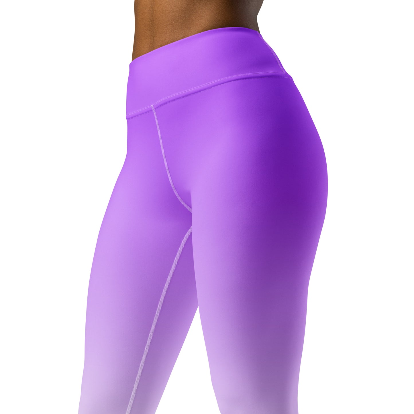 Ombre Purple to White Yoga Leggings