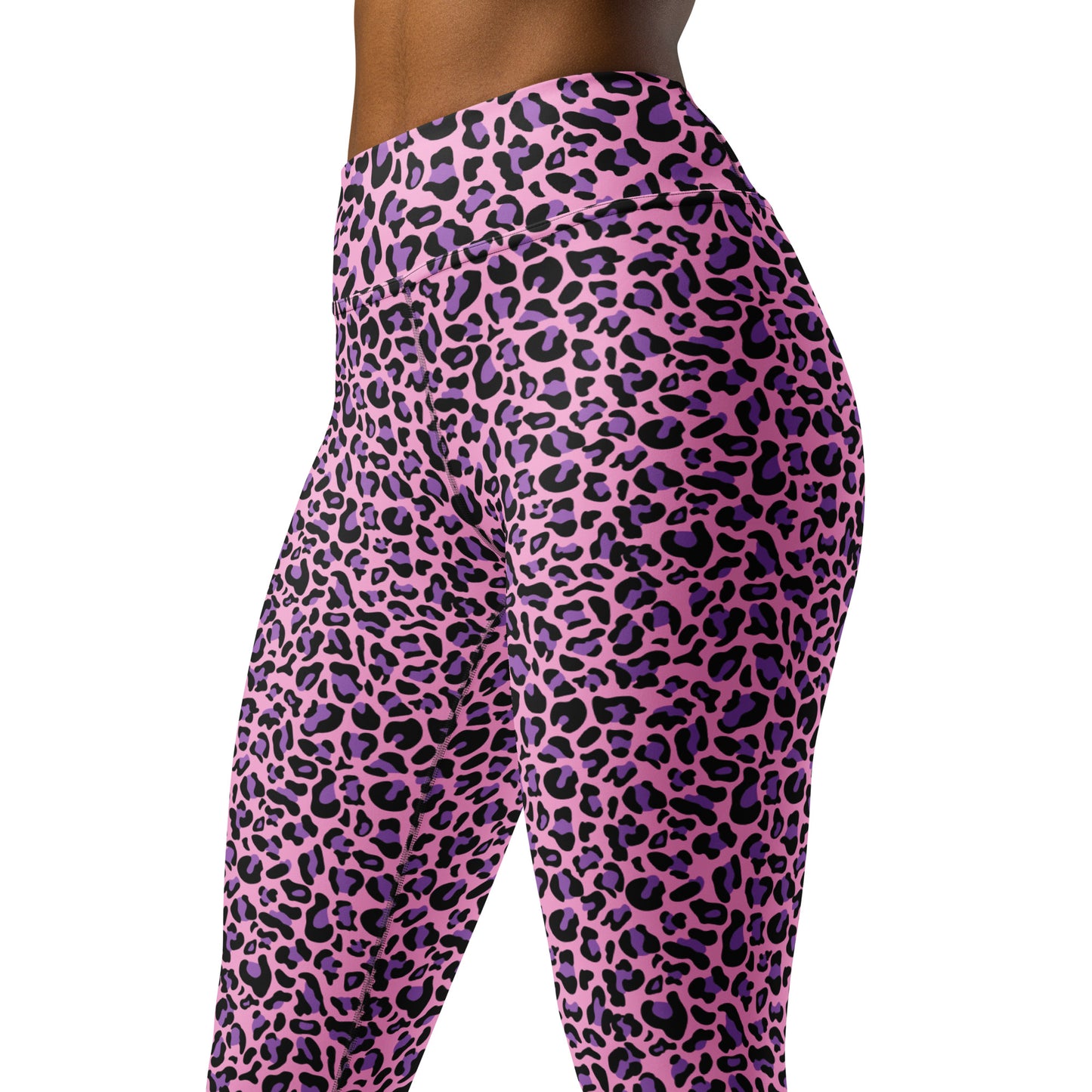 Purple & Pink Leopard Print Yoga Leggings