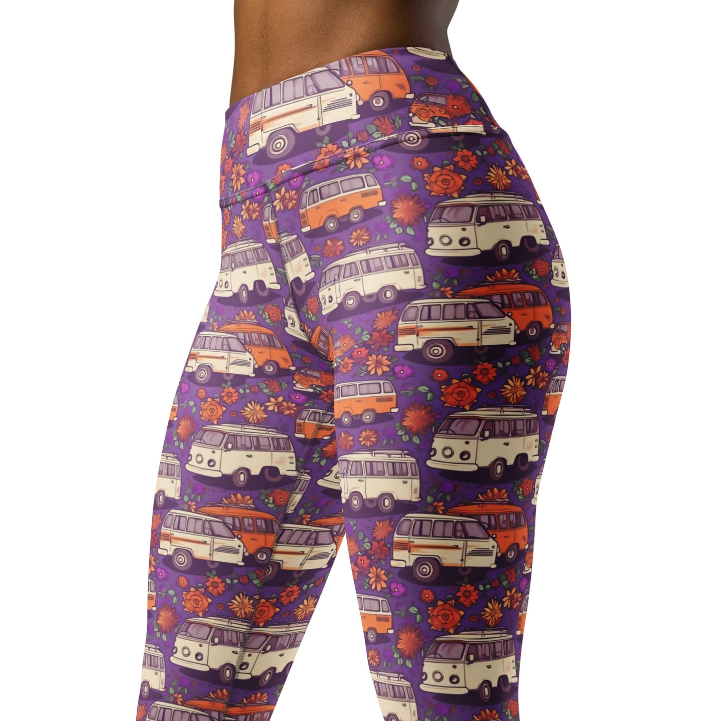 Groovy Vans Purple Hippie Yoga Leggings