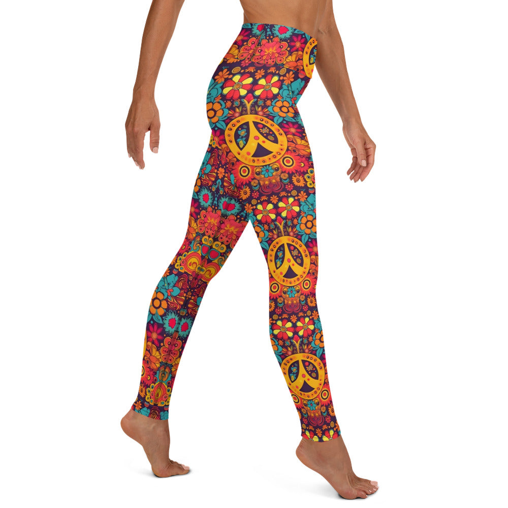 Peace & Be Hippie Yoga Leggings