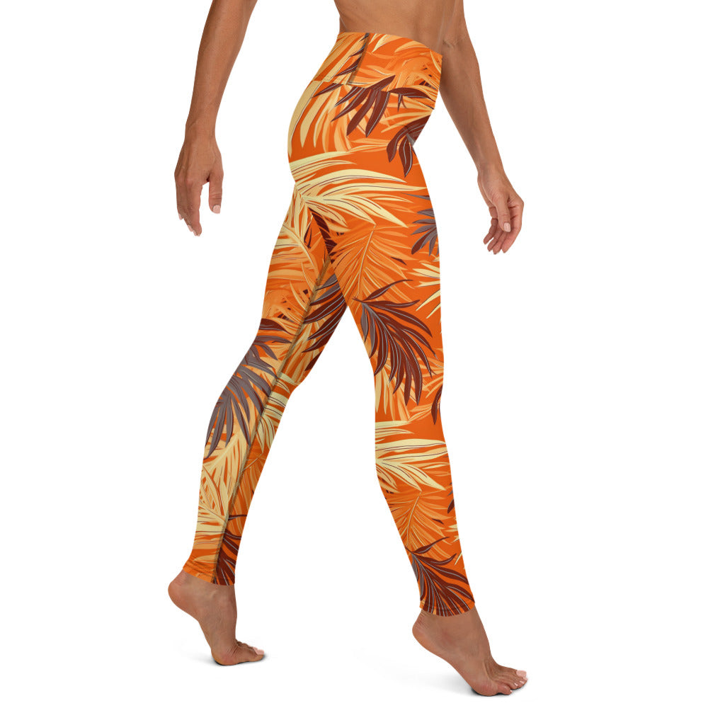 Sunny Palm Paradise Yoga Leggings