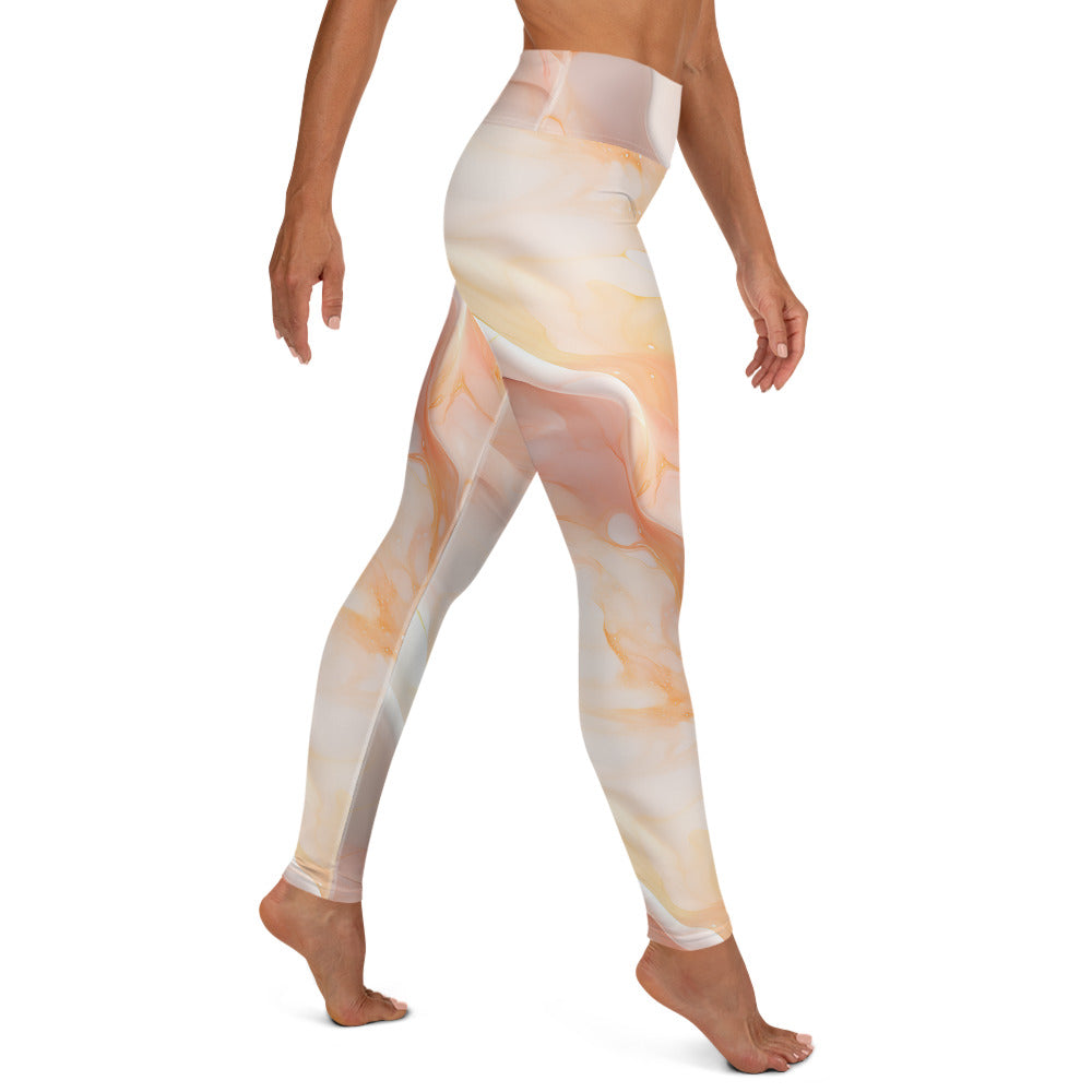 Pink Marble Yoga Leggings