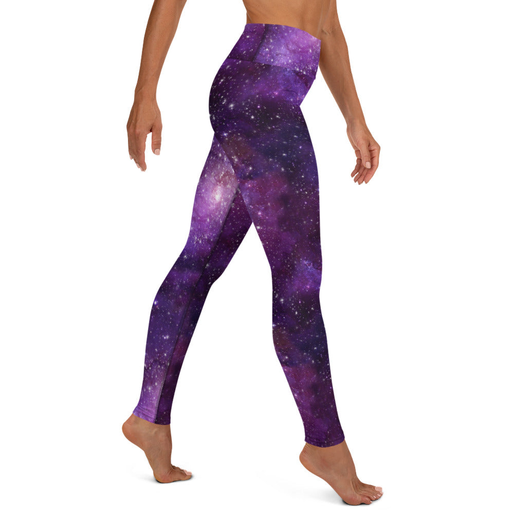 Purple Galaxy Shades Yoga Leggings