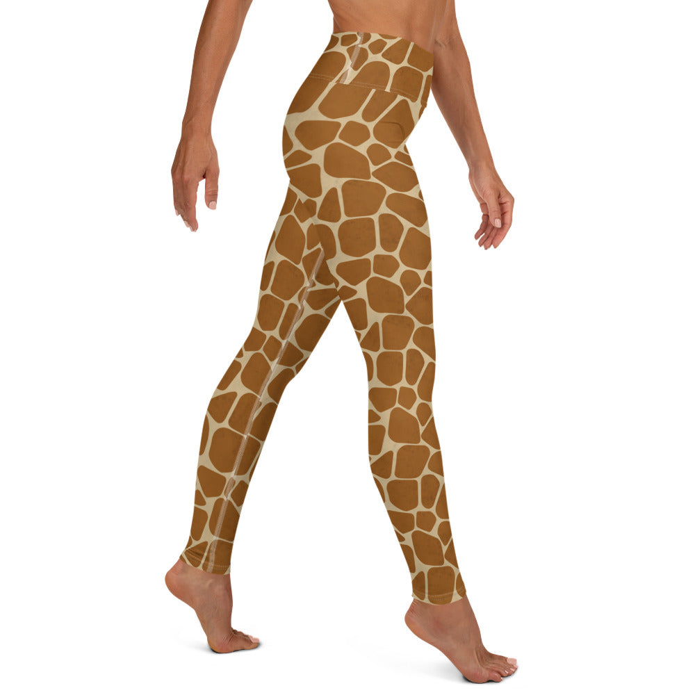 Giraffe Skin Print Yoga Leggings