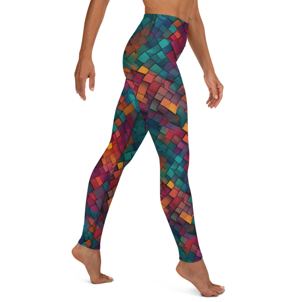 Colorful Geometric Pattern Yoga Leggings