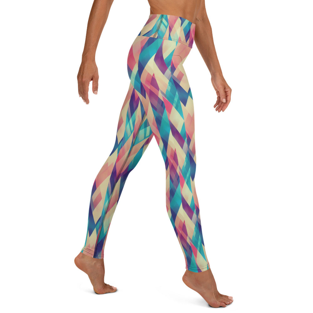 Colorful Geometric Pattern Yoga Leggings