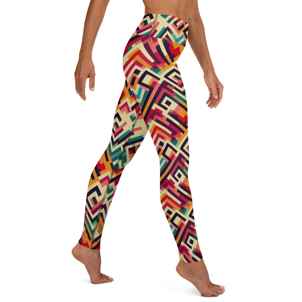 Modern Geometric Pattern Yoga Leggings