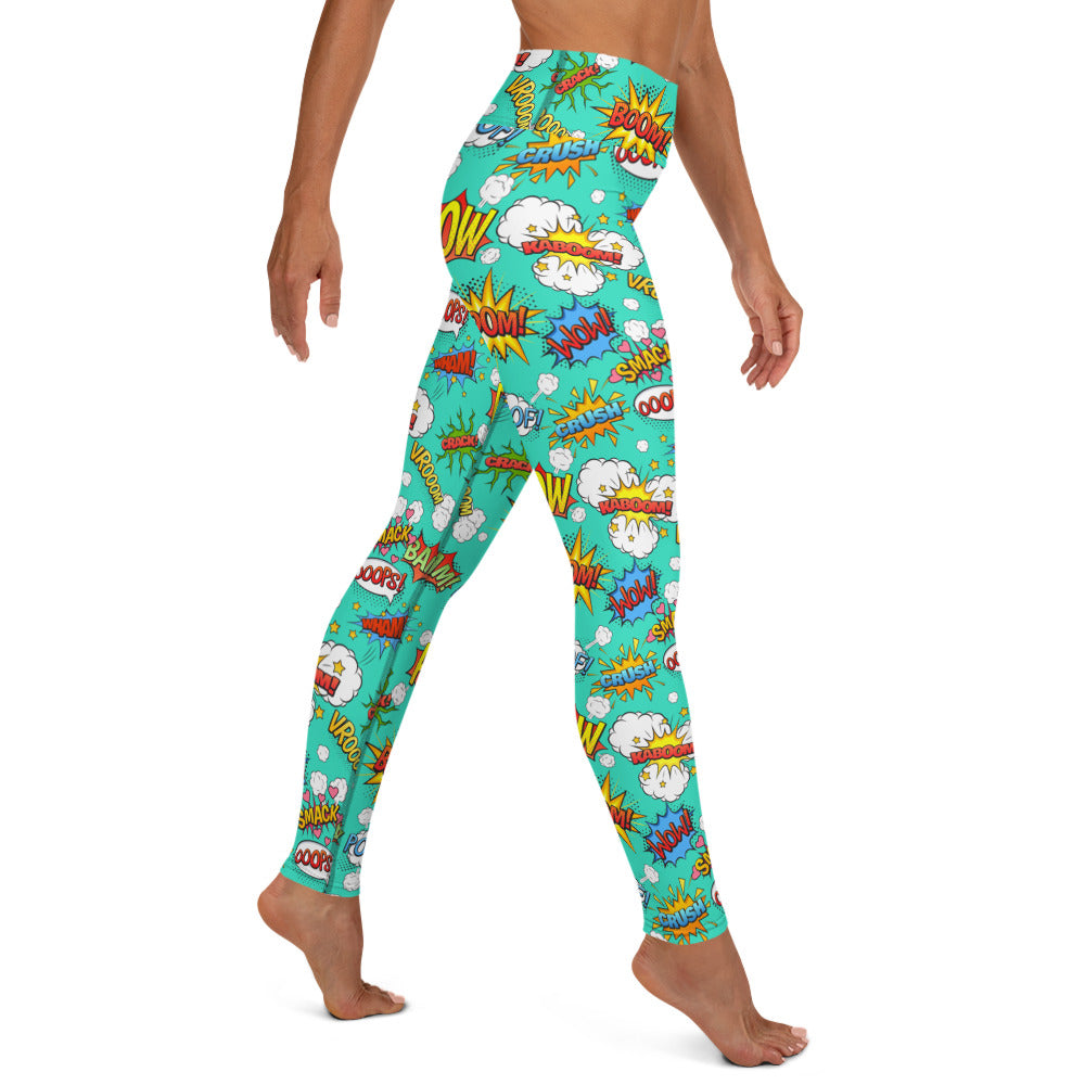 Pow Wow Comic Yoga Leggings