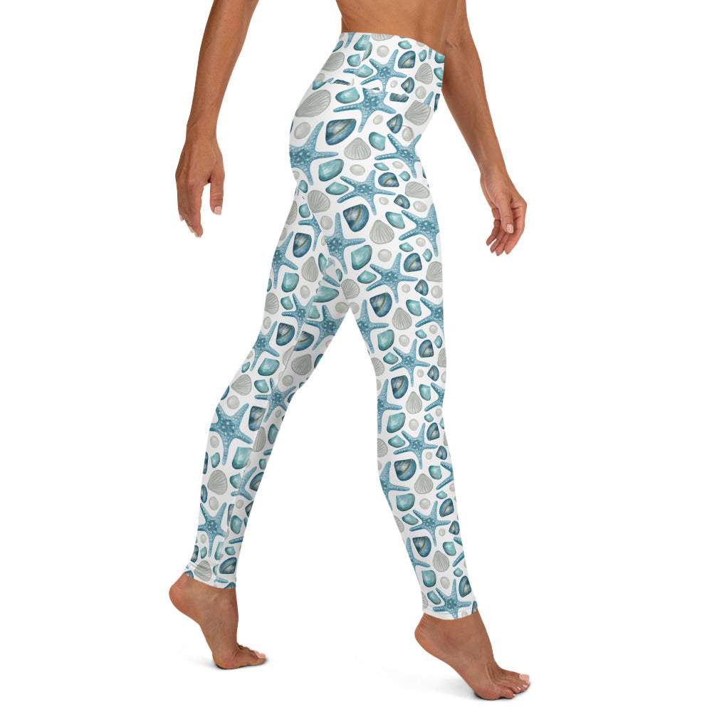 Star Fish Tropical Vibes Printed Yoga Leggings