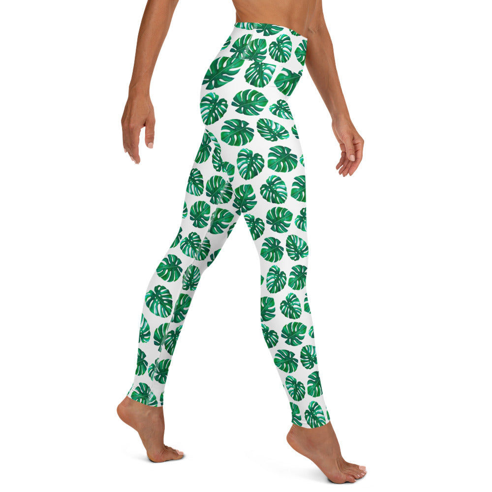 Tropical Foliage Printed Yoga Leggings