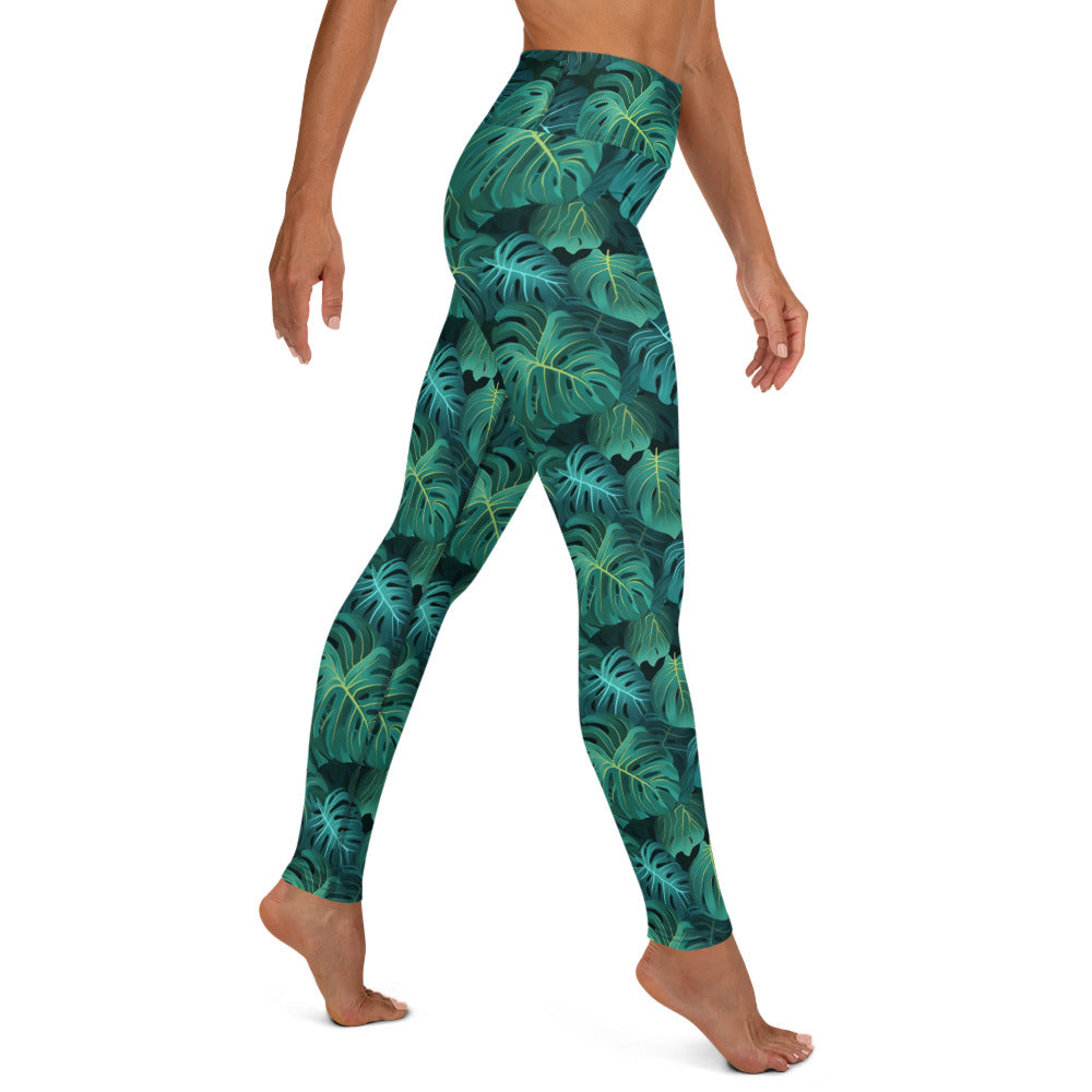 Tropical Foliage Yoga Leggings