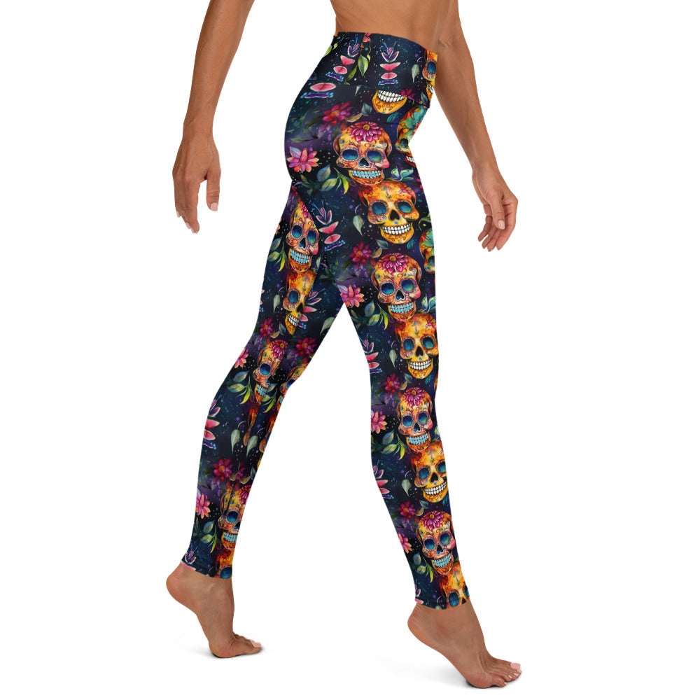 Sugar Skulls Yoga Leggings