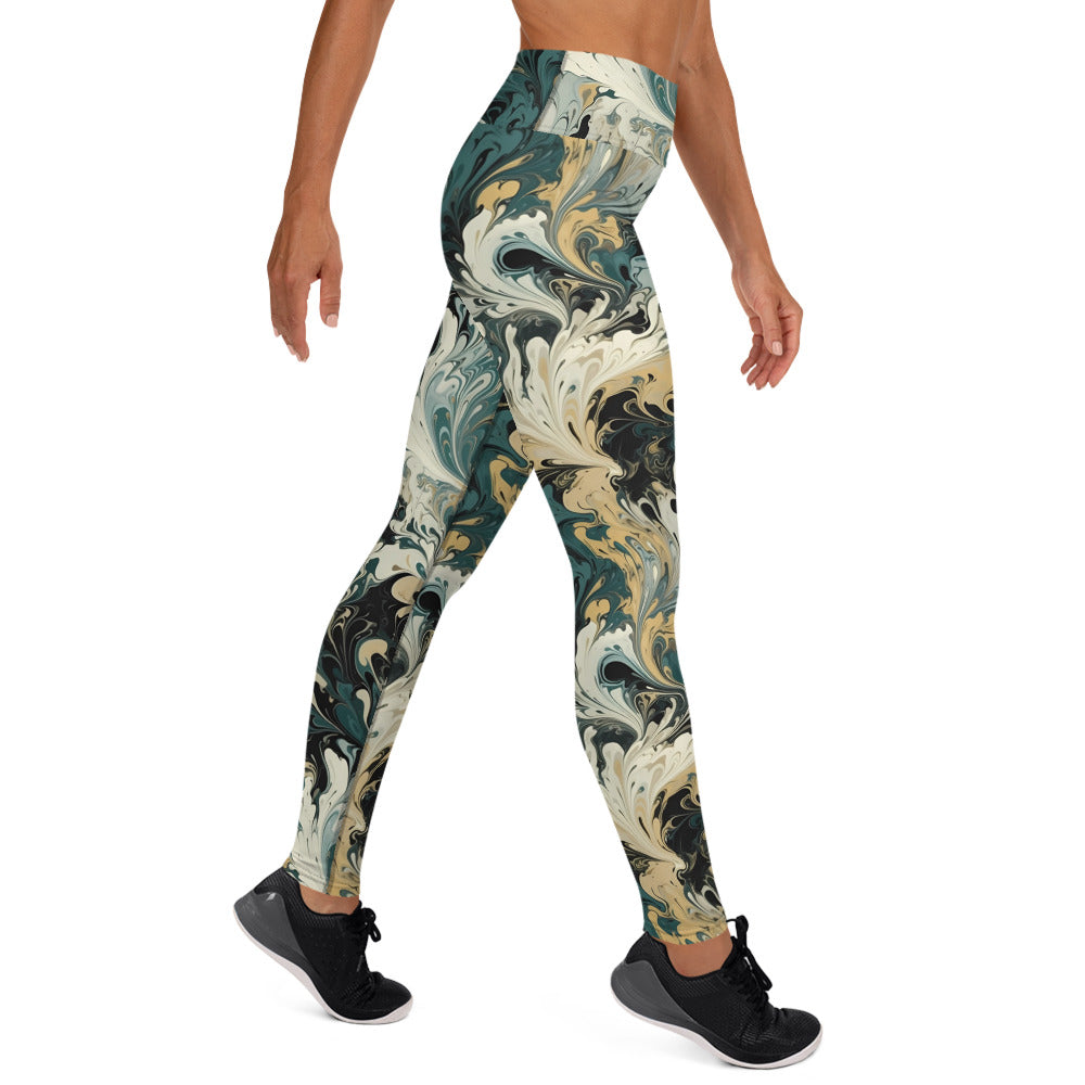 Liquid Abstract Art Printed Yoga Leggings