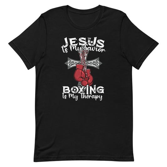 Jesus is My Savior Boxing is My Therapy T-Shirt